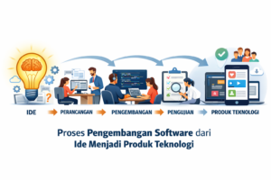 proses pengembangan software dari ide menjadi produk teknologi