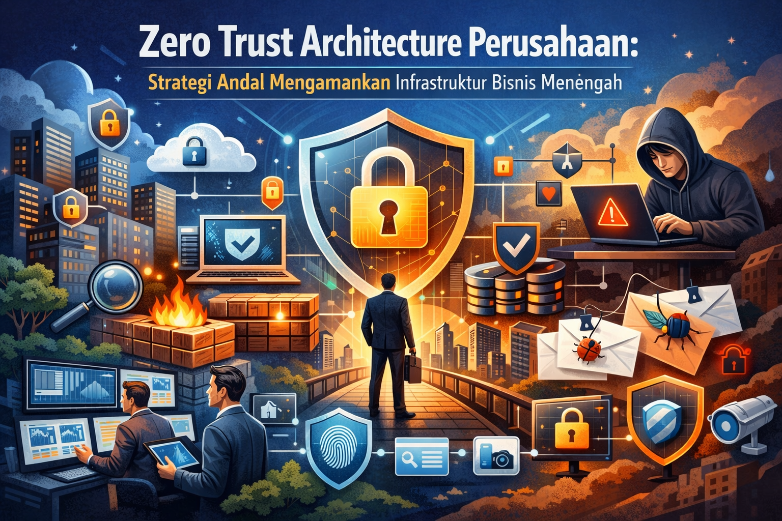 Zero Trust Architecture Perusahaan: Strategi Andal Mengamankan Infrastruktur Bisnis Menengah 2026