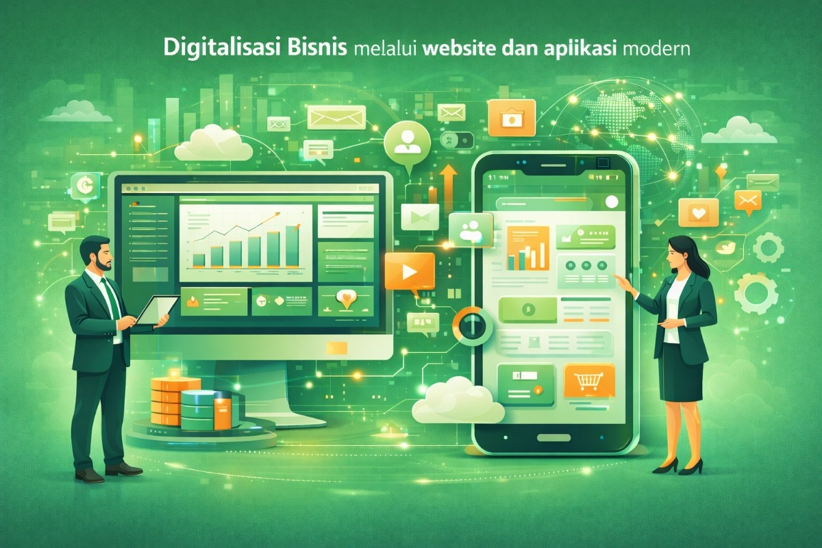Digitalisasi Bisnis melalui website dan aplikasi modern